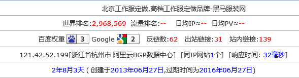 工作服定制网站基本信息